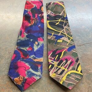 Mulberry Thai Silk Vibrant Abstract Tie